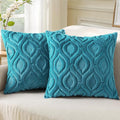 decorUhome Summer Throw Pillow Covers 26x26 Inch Set of 2, Soft Plush Faux Wool by decorUhome