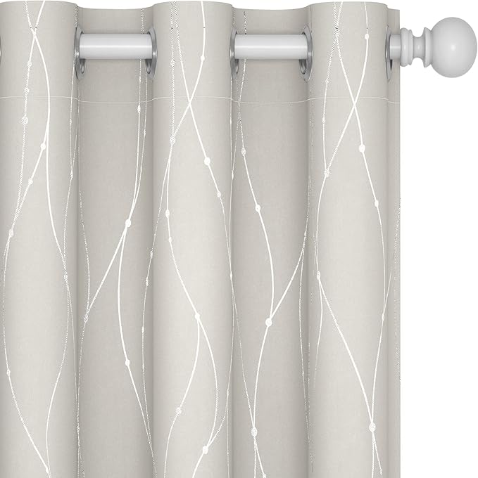Deconovo Room Darkening Curtains, Light Beige Curtain, Thermal Insulated Noise by Deconovo