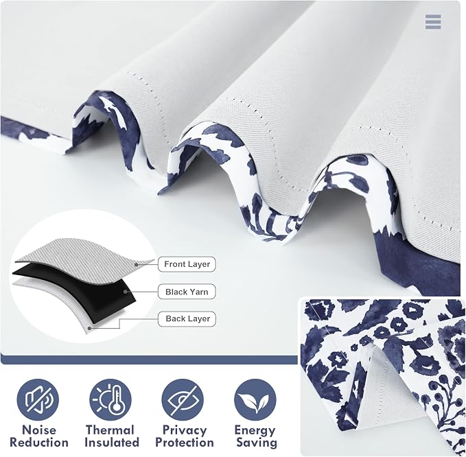 DriftAway Julia Lined Valance Double Layer Thermal Insulated Room Darkening - Image 6