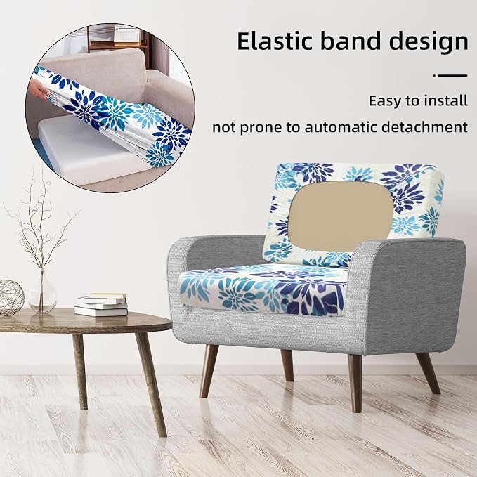 8Pcs Stretch Patio Cushion Covers, Outdoor Couch Covers Replacement, Outdoor - Image 5