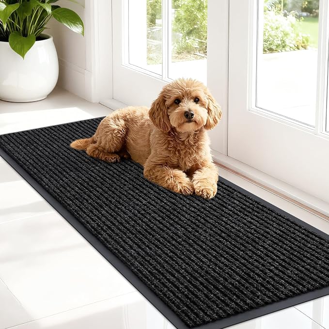 OLANLY Front Door Mat Indoor Outdoor Entrance, Waterproof Heavy Duty Doormat by OLANLY