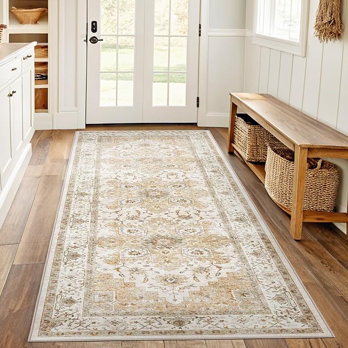 AMADA HOMEFURNISHING 2x5 Washable Runner Rug, Low-Profile Kitchen Rugs - Image 7