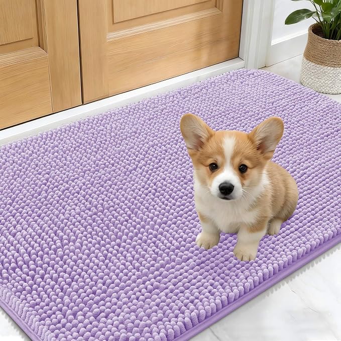 OLANLY Dog Door Mat for Muddy Paws 24x16, Absorbs Moisture and Dirt, Absorbent by OLANLY