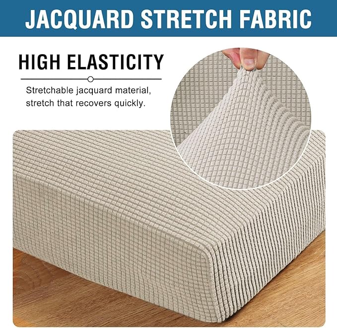H.VERSAILTEX Super Stretch Individual Seat Cushion Covers Sofa Covers Couch - Image 4