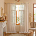 MYSKY HOME Natural Macrame Curtains 96 Inch Length by MYSKYHOME
