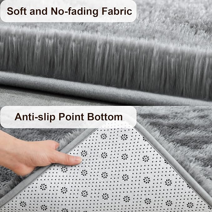 TWINNIS Super Soft Shaggy Rugs Fluffy Carpets, 6x9 Feet, Indoor Modern Plush - Image 9