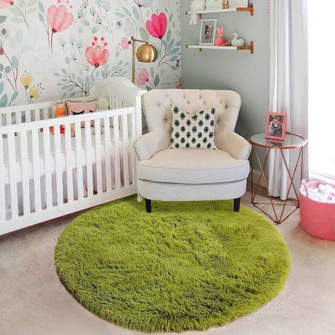 Grass Green Small Round Rug 3Ft - Image 7