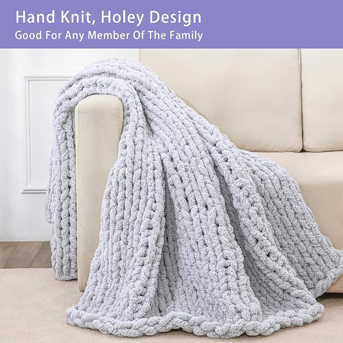 Bigacogo Chunky Knit Throw Blanket - Image 4