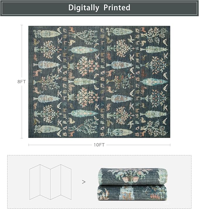 Washable Rugs 8x10 Area Rugs for Living Room, Dining Room- Large Ultra Soft - Image 2