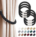 NICEEC 6 Pack Strong Magnetic Curtain Tiebacks Modern Simple Style Drape Tie by NICEEC