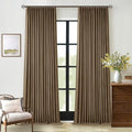 Dutch Cocoa Linen Blackout 92 Inch Curtains by Twodrapes