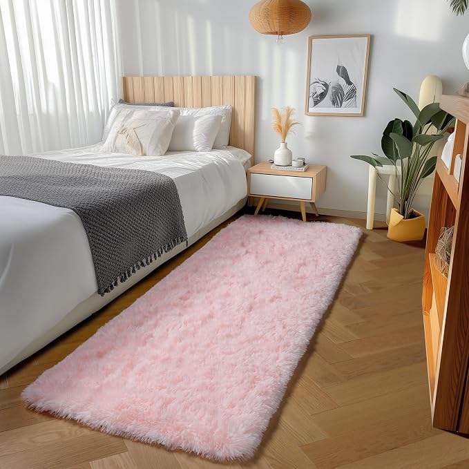 ONASAR Pink Runner Rugs for Bedroom Living Room, 2x6 Bedside Hallway Fluffy - Image 8