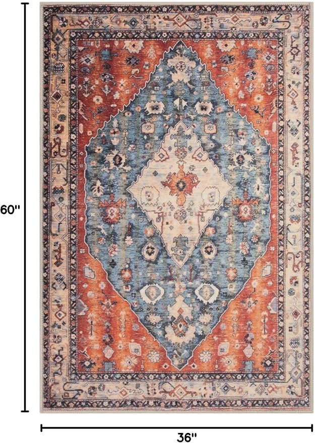 SERISSA Area Rug 3x5 Boho Tribal Rugs - Image 2