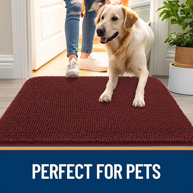 OLANLY Dog Door Mat for Muddy Paws 36x24, Absorbs Moisture and Dirt, Absorbent - Image 6