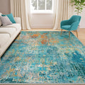 Washable Area Rugs 5'x7' Non-Slip Modern Abstract Soft by RELEANY