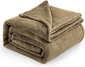 Bedsure GentleSoft Fleece Blankets Queen Size Camel by BEDSURE