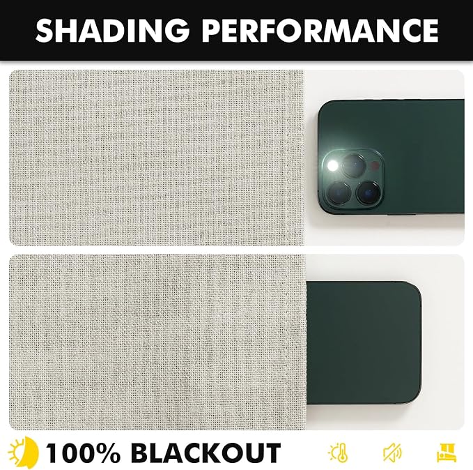 MIULEE 100% Blackout Linen Curtains - Image 7