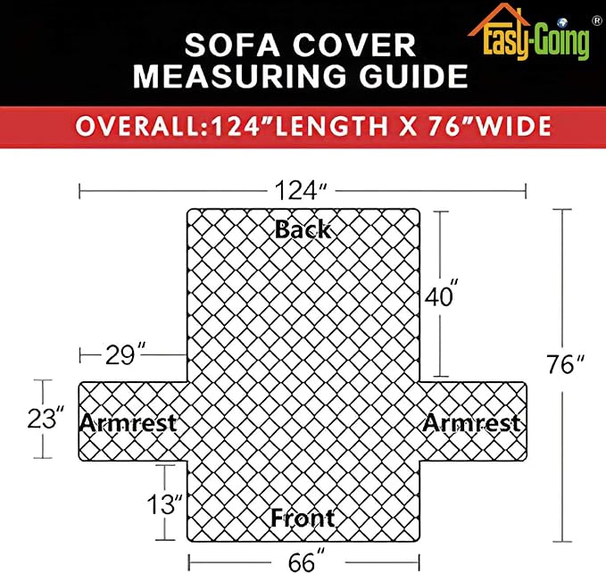 Easy-Going Reversible Couch Cover, 3 Cushion Sofa, Camel/Ivory | Machine - Image 6
