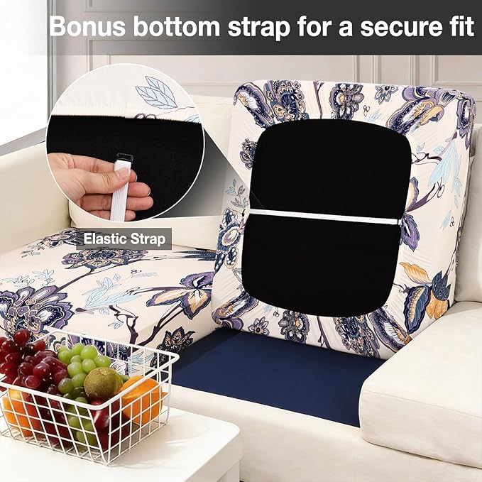 hyha 4Pcs Patio Cushion Covers, Stretch Outdoor Couch Cushion Covers, Washable - Image 4