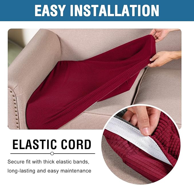 H.VERSAILTEX Super Stretch Individual Seat Cushion Covers - Image 5