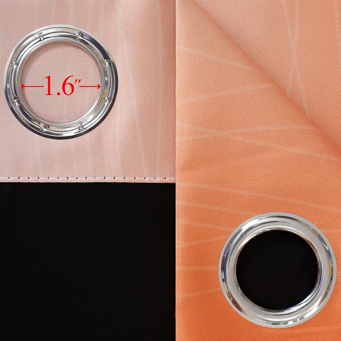 Ombre Orange and Blue Blackout Curtains 54 Inch Length 2 panels, Full Room - Image 7