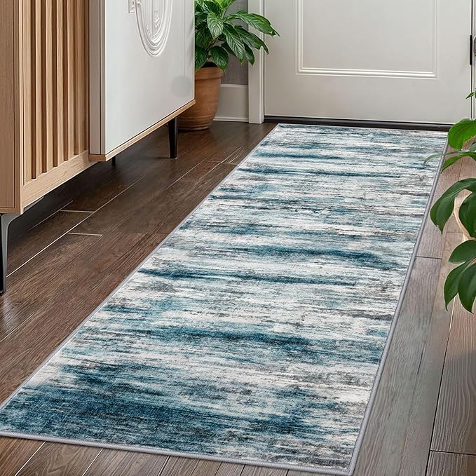 KOZYFLY Modern Abstract Hallway Runner Rug, 2x5 Washable Rug Runner Non-Slip by KOZYFLY
