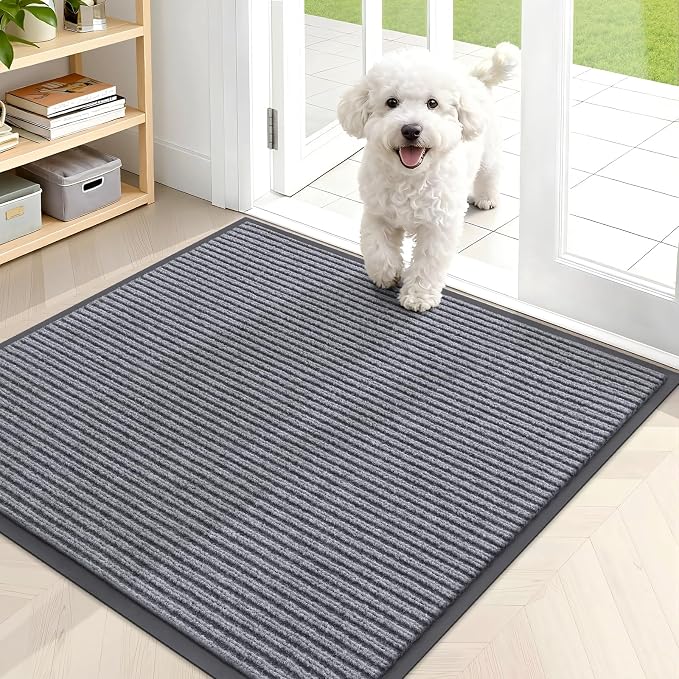 OLANLY Front Door Mat Indoor Outdoor Entrance, Waterproof Heavy Duty Doormat by OLANLY