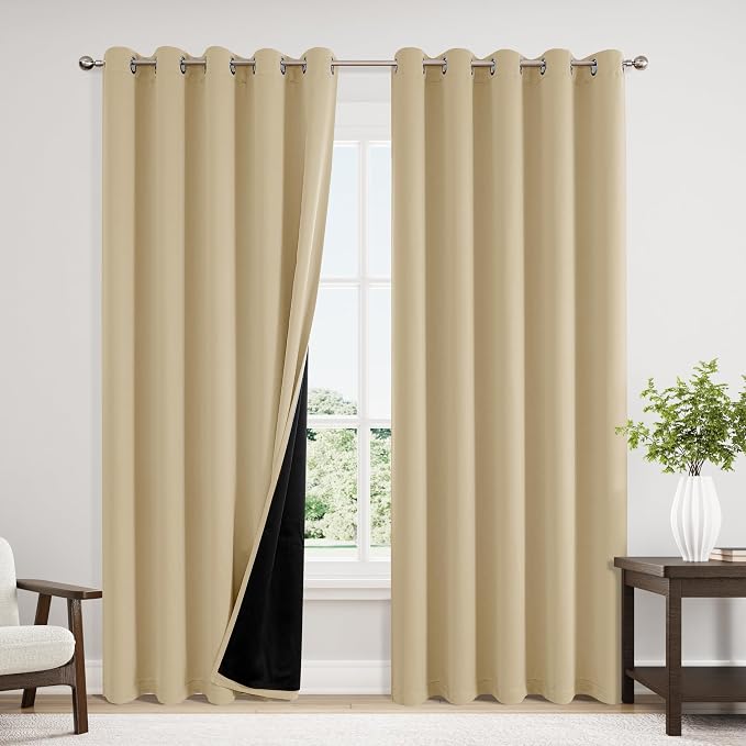 ChrisDowa 100% Blackout Curtains 84 inch Long by ChrisDowa