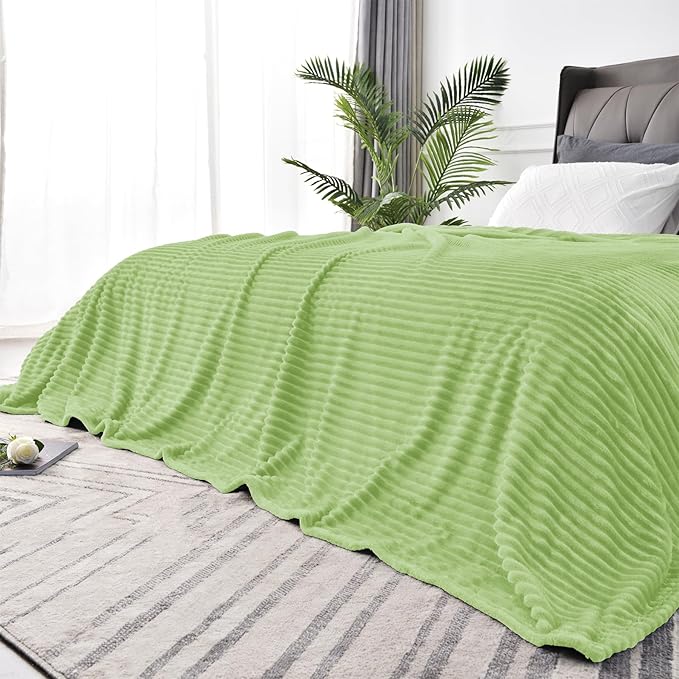 BEDELITE Fleece Blanket King Size – 3D Ribbed Jacquard Soft and Warm Decorative by BEDELITE
