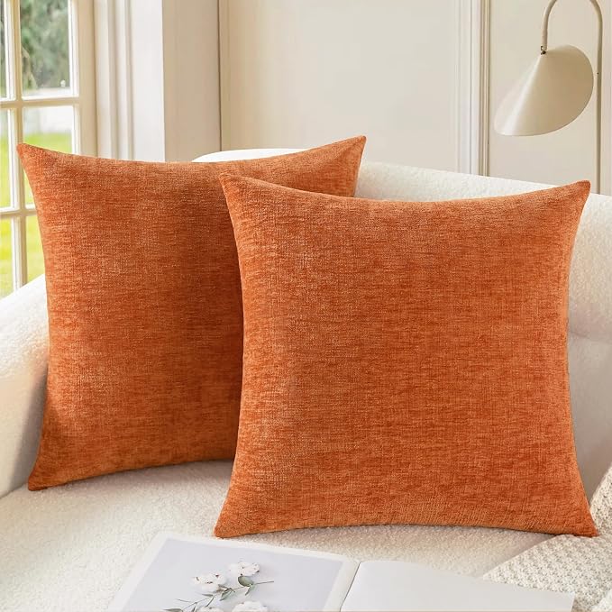 CaliTime Fall Throw Pillow Covers Decorative 20 X 20 Inches Pack of 2 Cozy by CaliTime