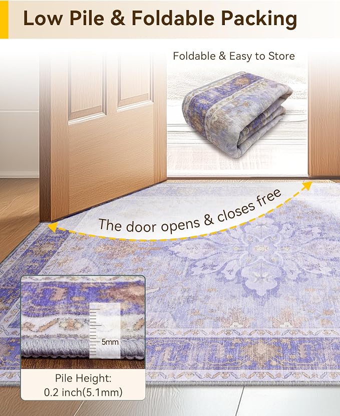 Area Rugs 2'6''x4' Kitchen Rugs Entry Rug Small Rugs - Image 5