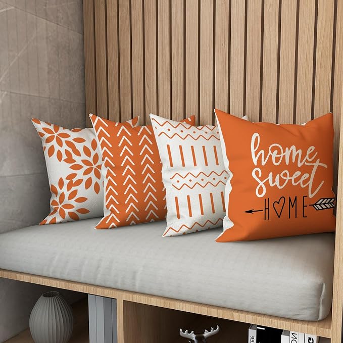 YCOLL Fall Pillow Covers 20x20 Set of 4, Modern Sofa Throw Pillow Cover - Image 6