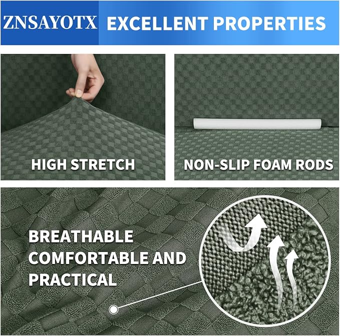 ZNSAYOTX 1 Piece Jacquard Couch Covers - Image 4