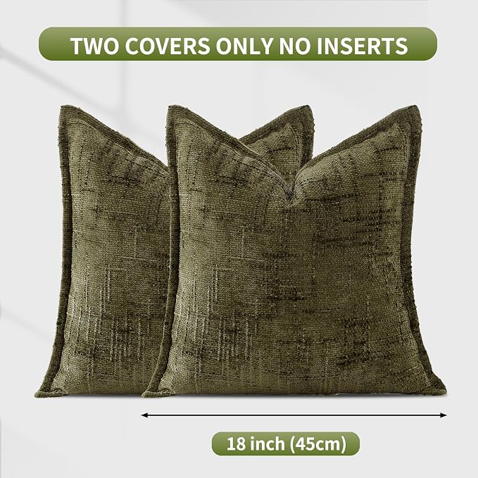HPUK Fall Chenille Soft Throw Pillow Covers 18x18 Set of 2, Accent Cushion - Image 7