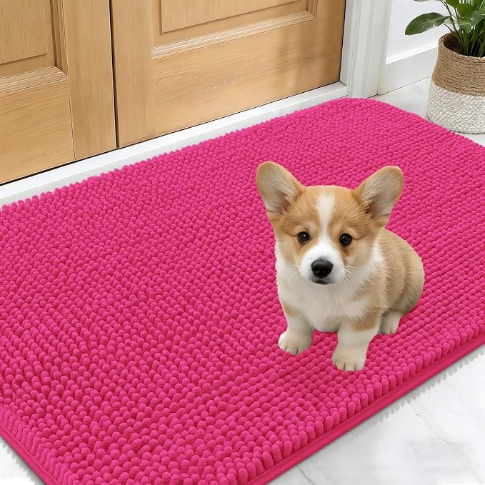 OLANLY Dog Door Mat for Muddy Paws 24x16, Absorbs Moisture and Dirt, Absorbent by OLANLY