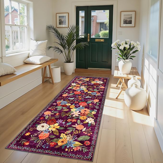 Rug for Hallways Kitchen Rug 2x8, Non Slip Washable Rugs - Image 2