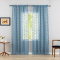 YJ YANJUN Vintage Lace Curtains 102 Inches Long-Victorian Floral Pattern Dusty by YJYANJUN