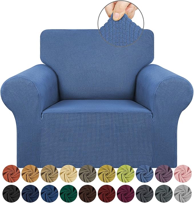 KEKUOU Stretch Single Sofa Slipcover 1 Piece Couch Sofa Cover Furniture by KEKUOU