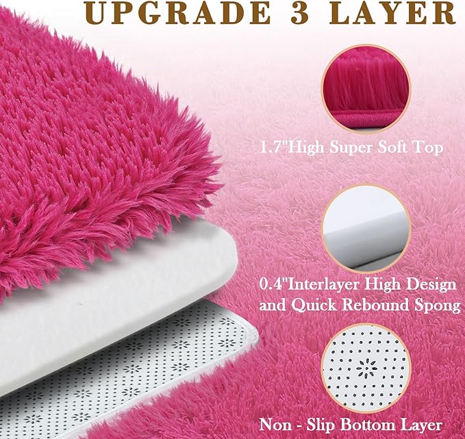 3x5 Rug, Bedside Preppy Dorm Area Rug, College Essentials Small Carpets - Image 4