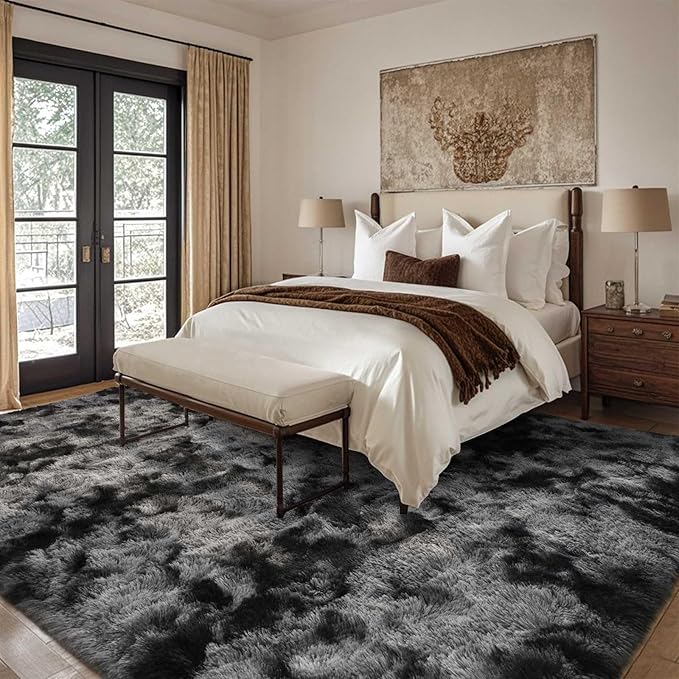8x10 Ft Extra Large Shag Rugs for Living Room, Tie Dyed Ultra Soft Fluffy Furry - Image 3