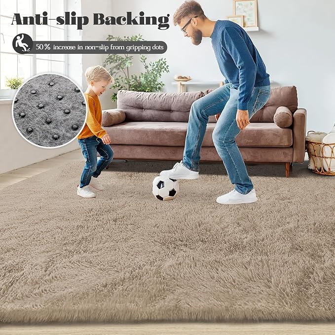 2x6 Runner Rug for Bedroom: Fluffy Shag Soft Washable Rugs Small Fuzzy Plush - Image 6