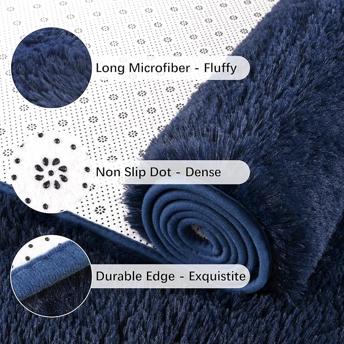 Chicrug Soft Runner Rugs for Bedroom Living Room Plush Fluffy Rug 2x7 Feet - Image 6