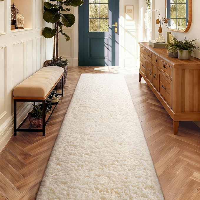 Ophanie 2x10 Runner Rug for Hallway, Upgrade Non-Slip Fluffy Soft Bedside Rugs by Ophanie