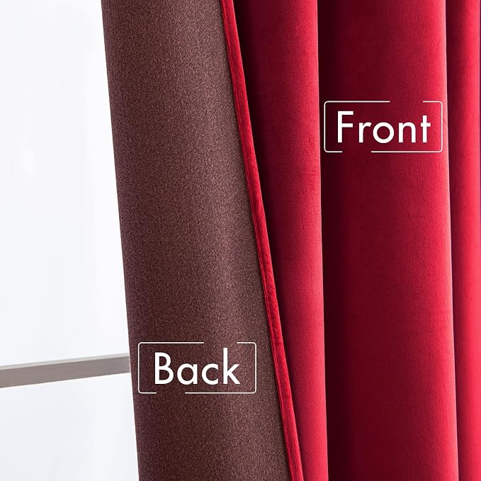 MIULEE Velvet Curtains Luxury Blackout Curtains - Image 6