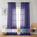 Aiyufeng Purple Sheer Curtains 96 Inches Long 2 Panels Set, Light Filtering by Aiyufeng