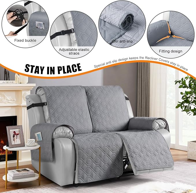 VANSOFY Waterproof Recliner Couch Covers, Sofa Covers 1-Piece Washable - Image 2