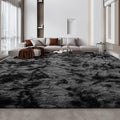 Deerhoo Large Shag Area Rugs 10 x 14, Tie-Dyed Plush Fuzzy Rugs by Deerhoo