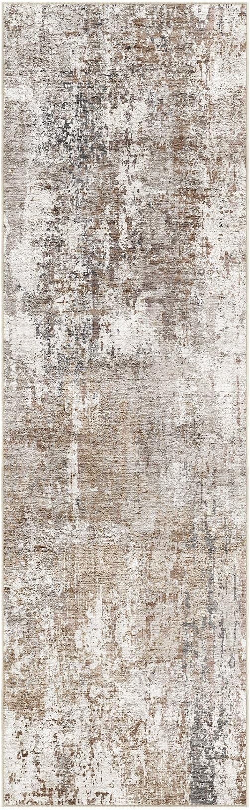 UERMEI 3X8 Washable Runner Rug for Hallway: Soft Neutral Modern Abstract Area - Image 9