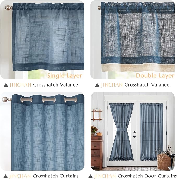 jinchan Linen Farmhouse Valances - Image 5