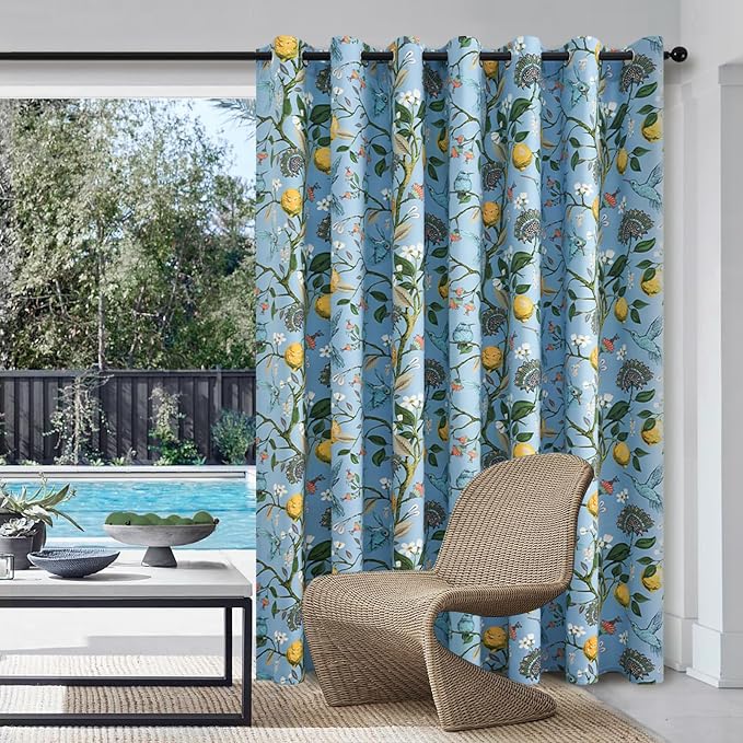 Topfinel Sliding Door Patio Floral Curtains & Drapes - Image 4